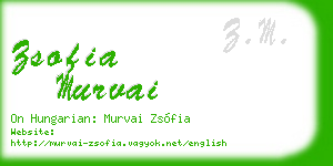 zsofia murvai business card