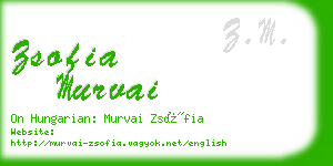 zsofia murvai business card